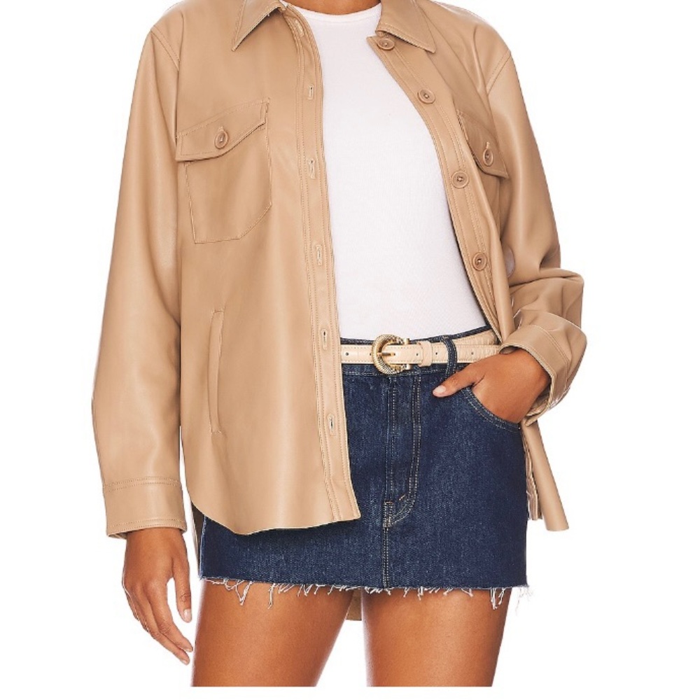 BLANKNYC Vegan Leather Shacket S